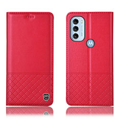 Custodia Portafoglio In Pelle Cover con Supporto H07P per Motorola Moto G71 5G Rosso