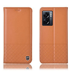 Custodia Portafoglio In Pelle Cover con Supporto H07P per OnePlus Nord N300 5G Arancione