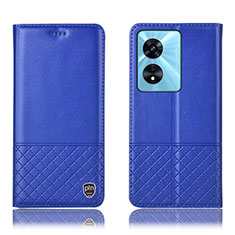 Custodia Portafoglio In Pelle Cover con Supporto H07P per Oppo A1x 5G Blu