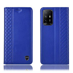 Custodia Portafoglio In Pelle Cover con Supporto H07P per Oppo A94 5G Blu