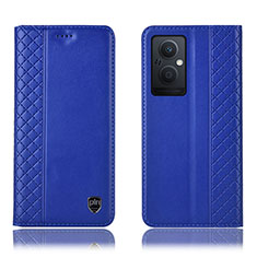 Custodia Portafoglio In Pelle Cover con Supporto H07P per Oppo A96 5G Blu