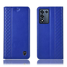 Custodia Portafoglio In Pelle Cover con Supporto H07P per Oppo K9S 5G Blu