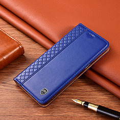 Custodia Portafoglio In Pelle Cover con Supporto H07P per Samsung Galaxy M40S Blu