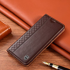 Custodia Portafoglio In Pelle Cover con Supporto H07P per Samsung Galaxy Note 10 Lite Marrone