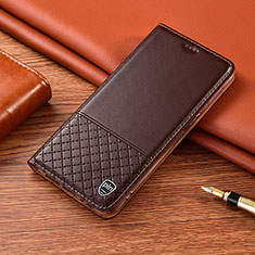 Custodia Portafoglio In Pelle Cover con Supporto H07P per Samsung Galaxy Note 10 Plus 5G Marrone