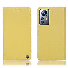 Custodia Portafoglio In Pelle Cover con Supporto H07P per Xiaomi Mi 12S 5G Giallo