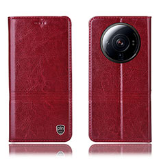 Custodia Portafoglio In Pelle Cover con Supporto H07P per Xiaomi Mi 12S Ultra 5G Rosso