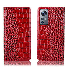 Custodia Portafoglio In Pelle Cover con Supporto H08P per Xiaomi Mi 12 Lite 5G Rosso
