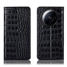 Custodia Portafoglio In Pelle Cover con Supporto H08P per Xiaomi Mi 12 Ultra 5G Nero