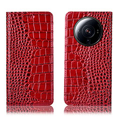 Custodia Portafoglio In Pelle Cover con Supporto H08P per Xiaomi Mi 12 Ultra 5G Rosso