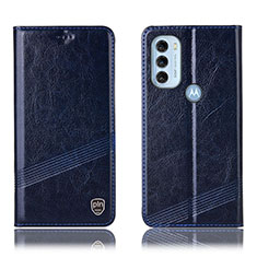 Custodia Portafoglio In Pelle Cover con Supporto H09P per Motorola Moto G71 5G Blu
