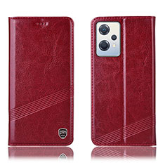 Custodia Portafoglio In Pelle Cover con Supporto H09P per OnePlus Nord CE 2 Lite 5G Rosso