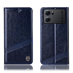 Custodia Portafoglio In Pelle Cover con Supporto H09P per Oppo K10 5G Blu