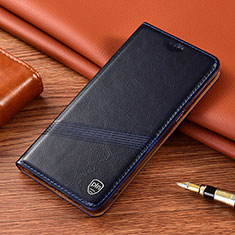 Custodia Portafoglio In Pelle Cover con Supporto H09P per Samsung Galaxy S21 FE 5G Blu