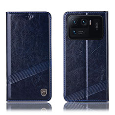 Custodia Portafoglio In Pelle Cover con Supporto H09P per Xiaomi Mi 11 Ultra 5G Blu