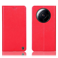 Custodia Portafoglio In Pelle Cover con Supporto H09P per Xiaomi Mi 12 Ultra 5G Rosso