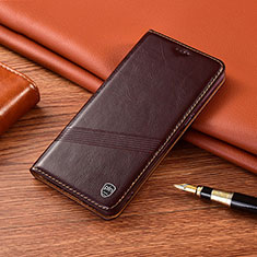 Custodia Portafoglio In Pelle Cover con Supporto H09P per Xiaomi Mi Note 10 Lite Marrone