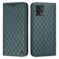 Custodia Portafoglio In Pelle Cover con Supporto H09X per Motorola Moto G72 Verde