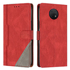 Custodia Portafoglio In Pelle Cover con Supporto H09X per Nokia G10 Rosso