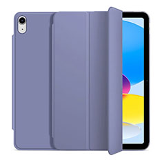 Custodia Portafoglio In Pelle Cover con Supporto H10 per Apple iPad 10.9 (2022) Grigio Lavanda