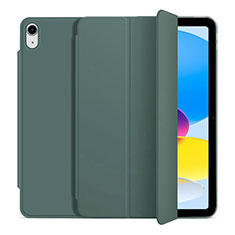 Custodia Portafoglio In Pelle Cover con Supporto H10 per Apple iPad 10.9 (2022) Verde