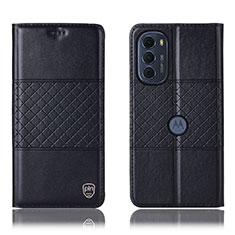 Custodia Portafoglio In Pelle Cover con Supporto H10P per Motorola Moto G71s 5G Nero