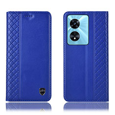 Custodia Portafoglio In Pelle Cover con Supporto H10P per Oppo A1 Pro 5G Blu
