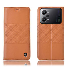 Custodia Portafoglio In Pelle Cover con Supporto H10P per Oppo K10 Pro 5G Arancione