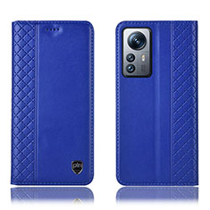 Custodia Portafoglio In Pelle Cover con Supporto H10P per Xiaomi Mi 12 5G Blu