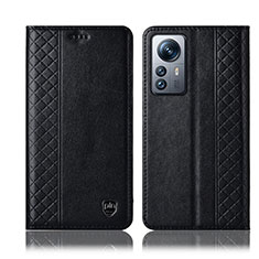 Custodia Portafoglio In Pelle Cover con Supporto H10P per Xiaomi Mi 12 Lite 5G Nero