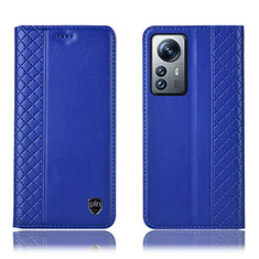 Custodia Portafoglio In Pelle Cover con Supporto H10P per Xiaomi Mi 12S 5G Blu