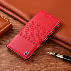 Custodia Portafoglio In Pelle Cover con Supporto H11P per Motorola Moto Edge (2023) 5G Rosso