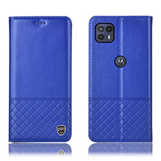 Custodia Portafoglio In Pelle Cover con Supporto H11P per Motorola Moto G50 5G Blu
