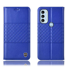 Custodia Portafoglio In Pelle Cover con Supporto H11P per Motorola Moto G71 5G Blu