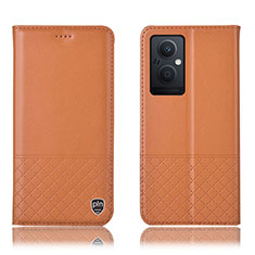 Custodia Portafoglio In Pelle Cover con Supporto H11P per OnePlus Nord N20 5G Arancione