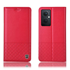 Custodia Portafoglio In Pelle Cover con Supporto H11P per OnePlus Nord N20 5G Rosso