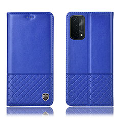 Custodia Portafoglio In Pelle Cover con Supporto H11P per Oppo A54 5G Blu
