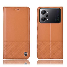 Custodia Portafoglio In Pelle Cover con Supporto H11P per Oppo K10 Pro 5G Arancione