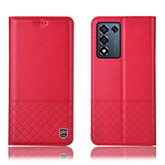 Custodia Portafoglio In Pelle Cover con Supporto H11P per Oppo K9S 5G Rosso