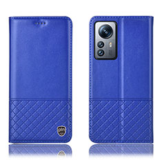 Custodia Portafoglio In Pelle Cover con Supporto H11P per Xiaomi Mi 12 Lite 5G Blu