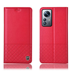 Custodia Portafoglio In Pelle Cover con Supporto H11P per Xiaomi Mi 12 Lite 5G Rosso
