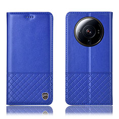 Custodia Portafoglio In Pelle Cover con Supporto H11P per Xiaomi Mi 12 Ultra 5G Blu