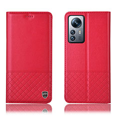 Custodia Portafoglio In Pelle Cover con Supporto H11P per Xiaomi Mi 12S 5G Rosso