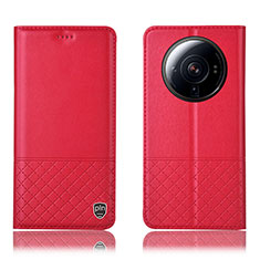 Custodia Portafoglio In Pelle Cover con Supporto H11P per Xiaomi Mi 12S Ultra 5G Rosso
