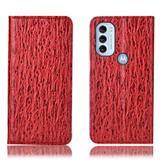 Custodia Portafoglio In Pelle Cover con Supporto H15P per Motorola Moto G71 5G Rosso