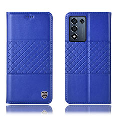 Custodia Portafoglio In Pelle Cover con Supporto H15P per Realme 9 SE 5G Blu