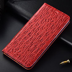 Custodia Portafoglio In Pelle Cover con Supporto H15P per Samsung Galaxy A01 Core Rosso