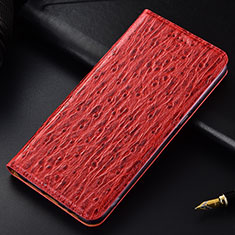 Custodia Portafoglio In Pelle Cover con Supporto H15P per Samsung Galaxy A02s Rosso