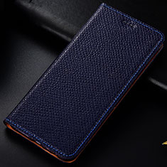 Custodia Portafoglio In Pelle Cover con Supporto H15P per Samsung Galaxy A10 Blu