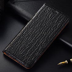 Custodia Portafoglio In Pelle Cover con Supporto H15P per Samsung Galaxy A50 Nero